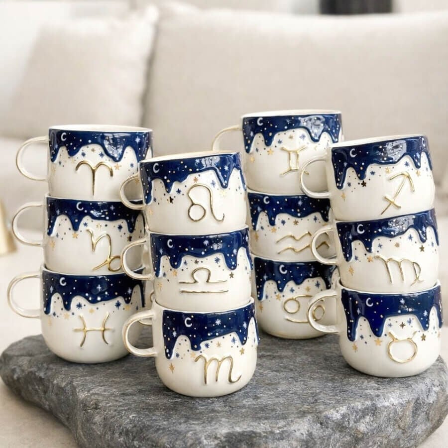 Burç Kupası, El Yapımı Burçlu Kupa, Mug
