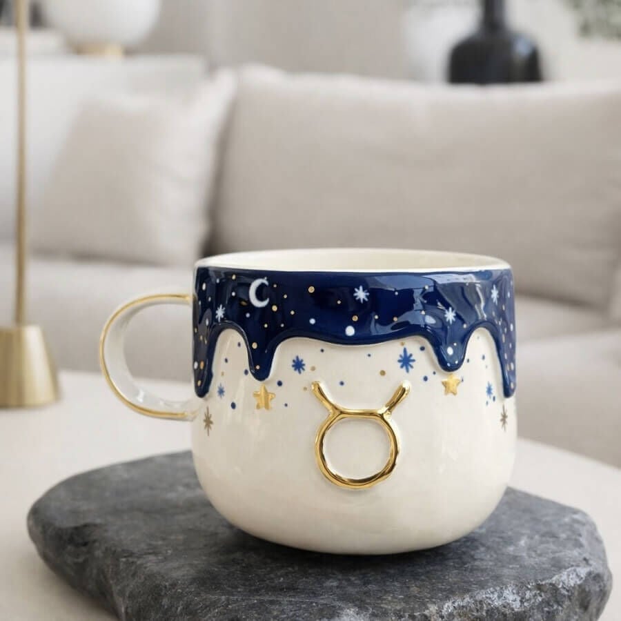 Burç Kupası, El Yapımı Burçlu Kupa, Mug Boğa Burç Kupası (20 Nisan – 20 Mayıs)