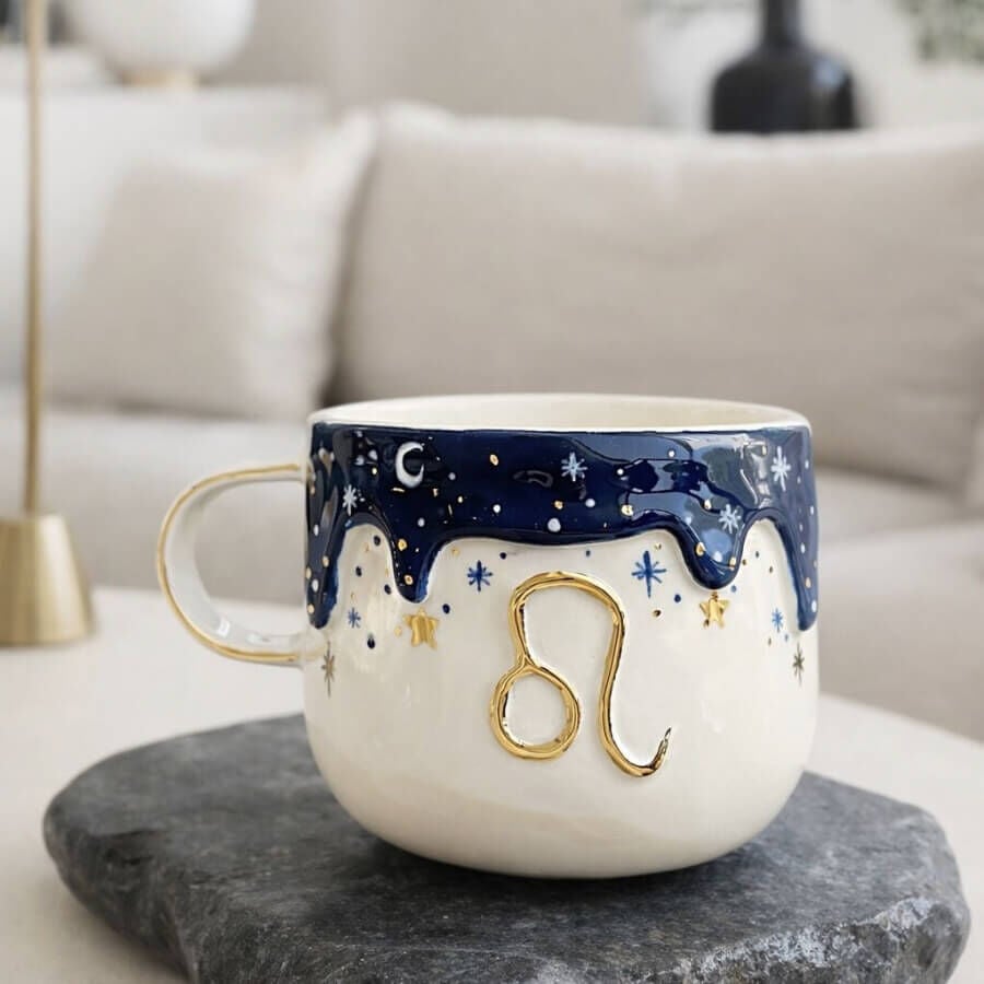 Burç Kupası, El Yapımı Burçlu Kupa, Mug Aslan Burç Kupası (23 Temmuz – 22 Ağustos)