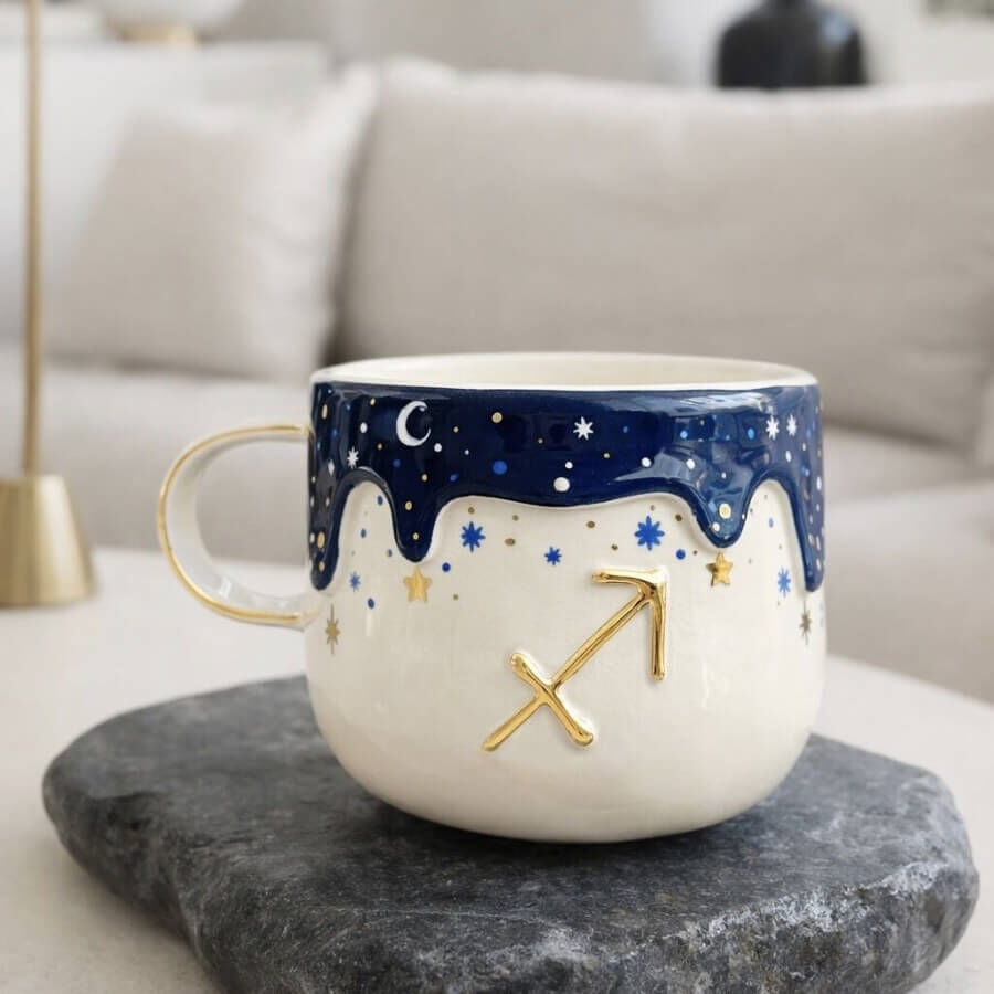 Burç Kupası, El Yapımı Burçlu Kupa, Mug Yay Burç Kupası (22 Kasım – 21 Aralık)